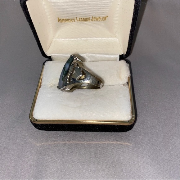 ART DECO AGATE RING - Picture 3 of 6